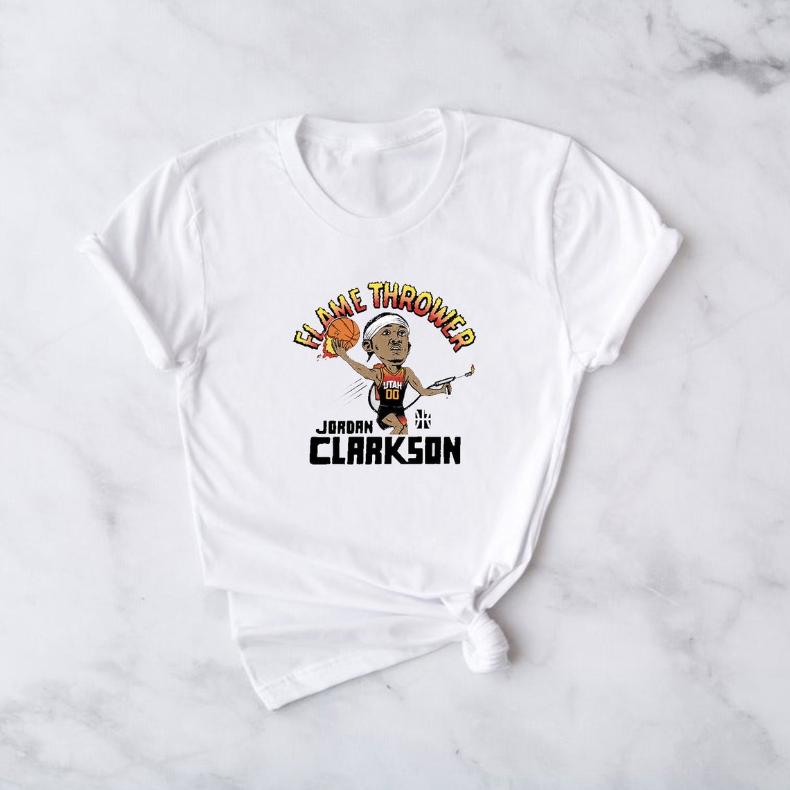 jordan clarkson flamethrower t shirt