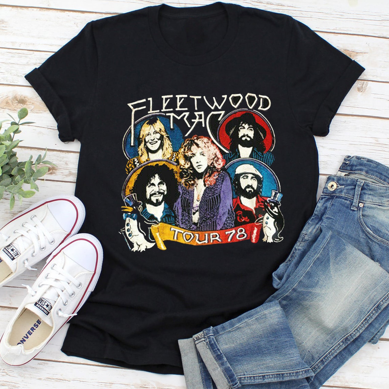 Fleetwood Mac TShirt 1978 Tour Concert Band 70s Unisex Black Etsy Fleetwood Mac TShirt 1978 Tour Concert Band 70s Unisex Black Etsy