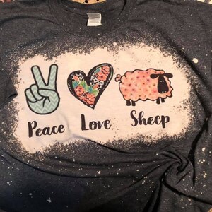 Peace Love Sheep, Schafliebhaber, Schafliebhaber, Tierliebhaber, Show Schafe, Schaf T-Shirts, Show Mom