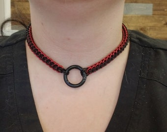 Petite Discreet Striped Two Tone  Persian BDSM Pup/Slave/Bondage/Day Collar