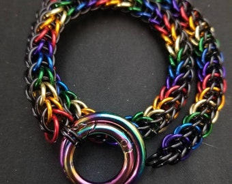 Discreet Rainbow/Multicolor Persian BDSM Pup/Slave/Little/Brat/Bondage/Day Collar