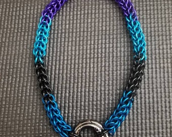 Discreet Chaos Rainbow Persian BDSM Pup/Slave/Little/Brat/Bondage/Submissive/Day Collar