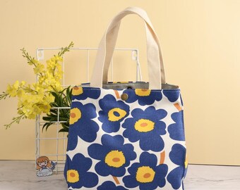 Acorn Tote Cotton Shopping Bag Picnic Bag Sports Bag Market Bag Yoga Bag Shoulder Bag Handmade Large