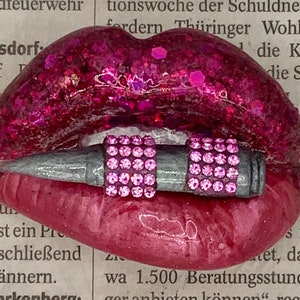 Like Candy Resin Lips Ombre. Lips Fridge Magnet Vanity Decor Lips Decor Lips With Bullet Toolbox Art  Display Pretty Candy Boutique