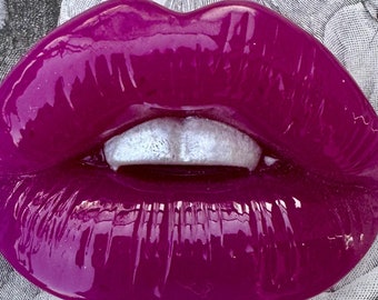 Incredulous Resin Lips Large Purple Lip Display Sexy Lip Model Luxury Gifts Trending Gifts Lip Gift with Purchase Handmade Pretty Candy Etsy