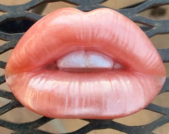 Passion Mark Handmade Resin Lip Art: Blush Decor