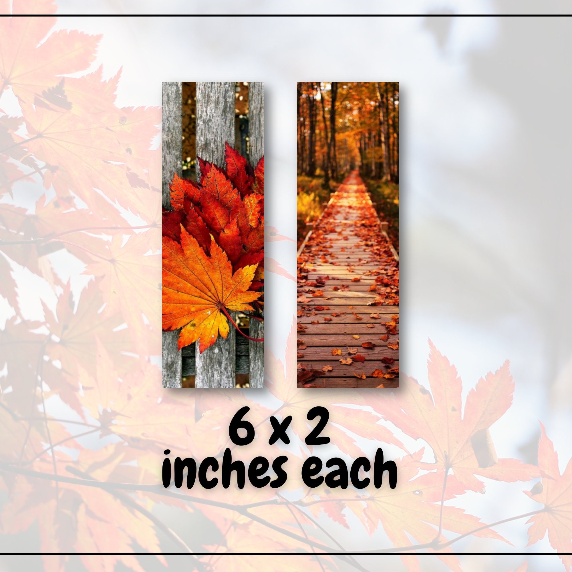 Autumn Bookmarks Printable Bookmarks Autumn/Fall scenes | Etsy