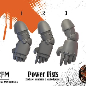 Power Fists x6 - Helforged Miniatures