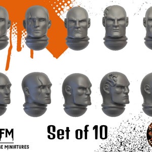 10x Hydra Legion Heads by Helforged Miniatures