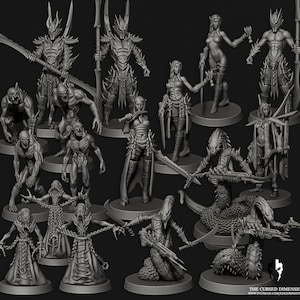Royal Court of the Arkon by Edge Miniatures | Dark Space Elves Royal Court