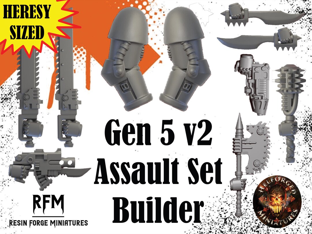 Gen5 V2 Heresy Sized Assault Set Builder - Helforged Miniatures - Etsy ...