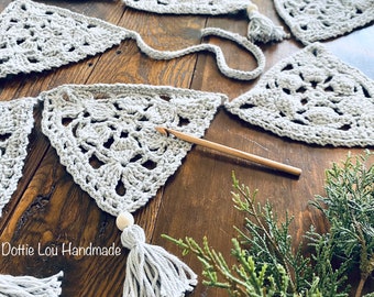 Boho Bunting Crochet Pattern - PDF Download