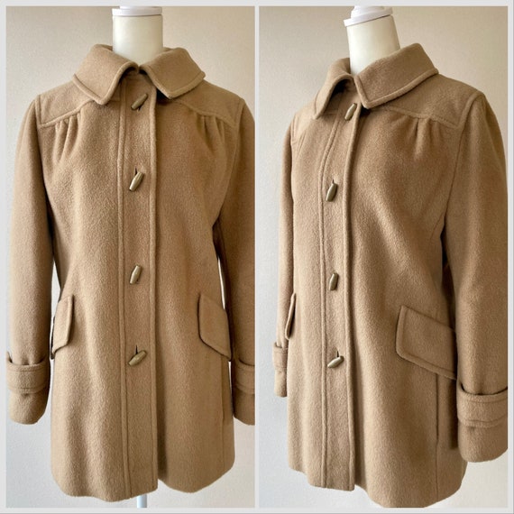 Vintage 50s/60s Camel Wool Toggle Coat - Etsy