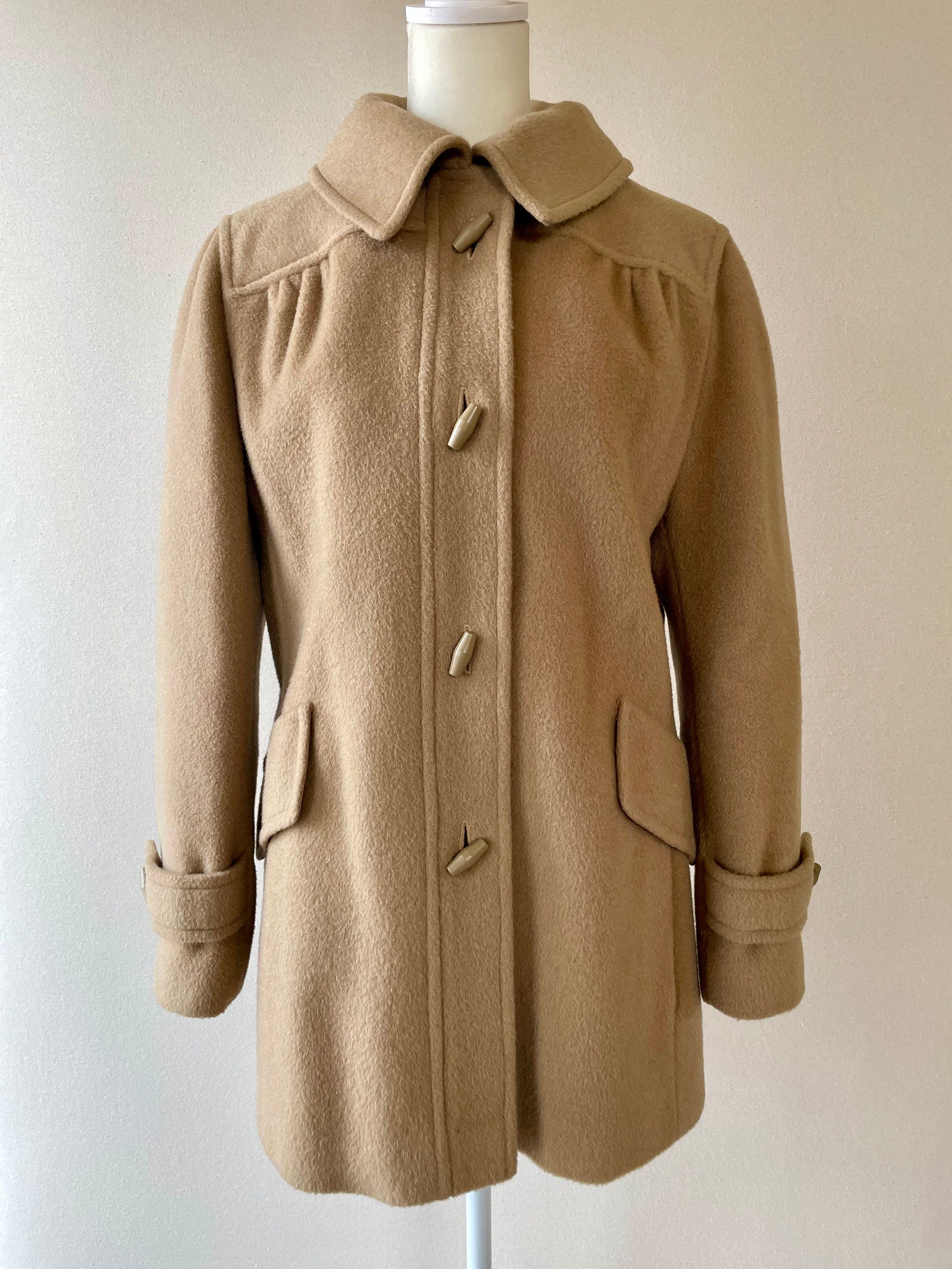 キャメル ワイドPウールコート 新品タグ付】GU ウールブレンドオーバーサイズチェスターコート