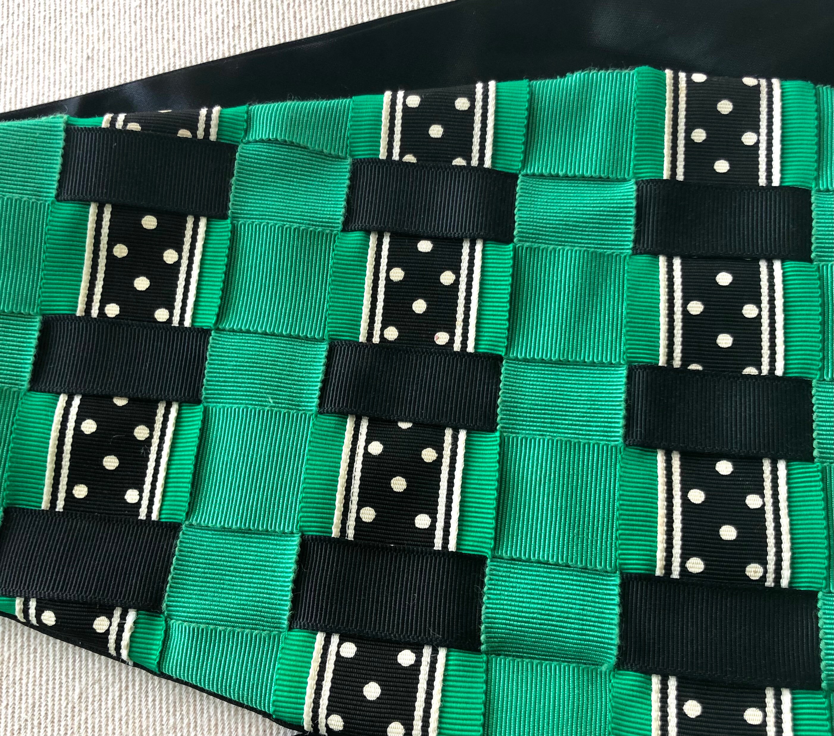 Vintage Preppy Green Cummerbund and Bow Tie Set With Polka Dot Etsy