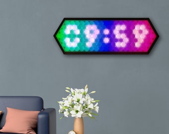 RGB Led Wall Clock, RGB Clock, rgb Wall Art, Animated rgb Wall Decor, rgb Background Decor, Led wall decor, Led Clock, Led Clock Decor, LED