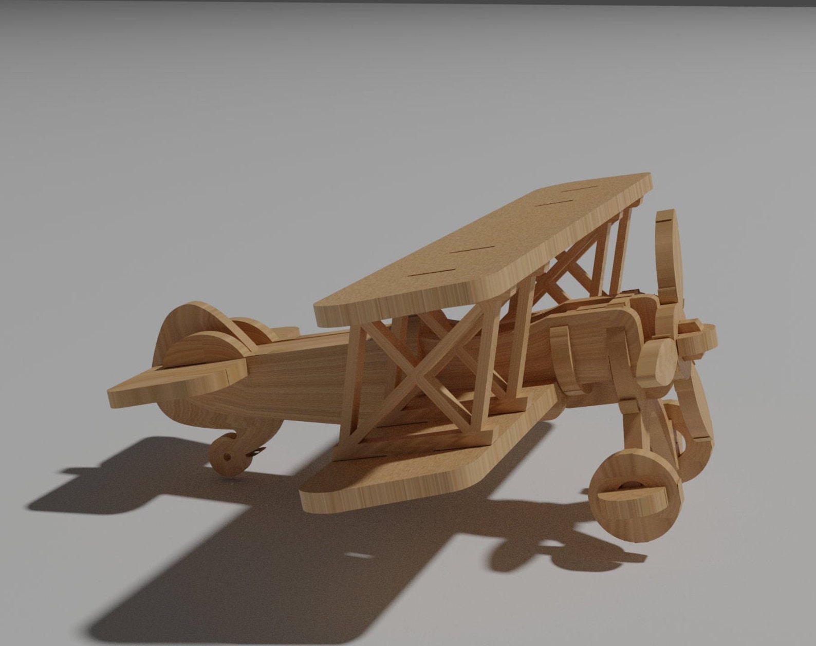 Model Plane 3D Puzzle Laser Cut Files SVG DXF CDR Vector Plans, Files