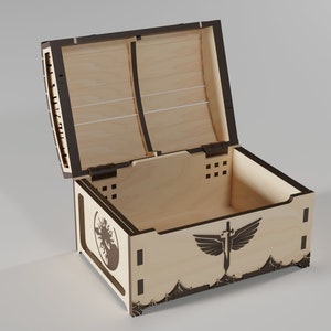 Treasure Chest 4mm Laser cut files SVG, PDF, CDR Digital product