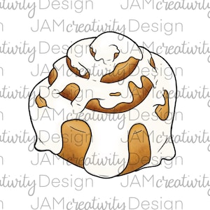 Cinnamon Roll Design | Food Printable | Food | Dessert | PNG | Sublimation Digital Download | Printable Artwork Design