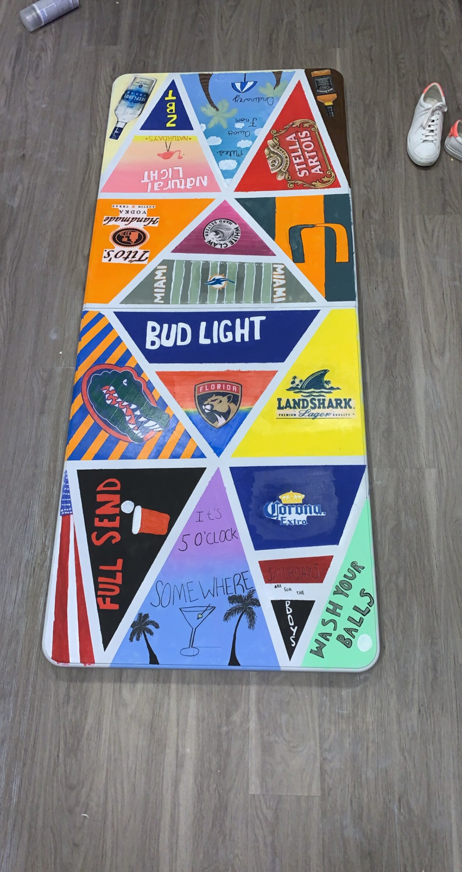 Custom painted beer pong table Etsy
