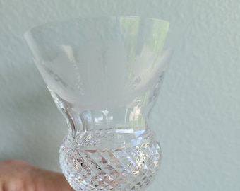 Edinburgh Etched Thistle Crystal 4-1/2"X 2-5/8" 2 oz claret glasses
