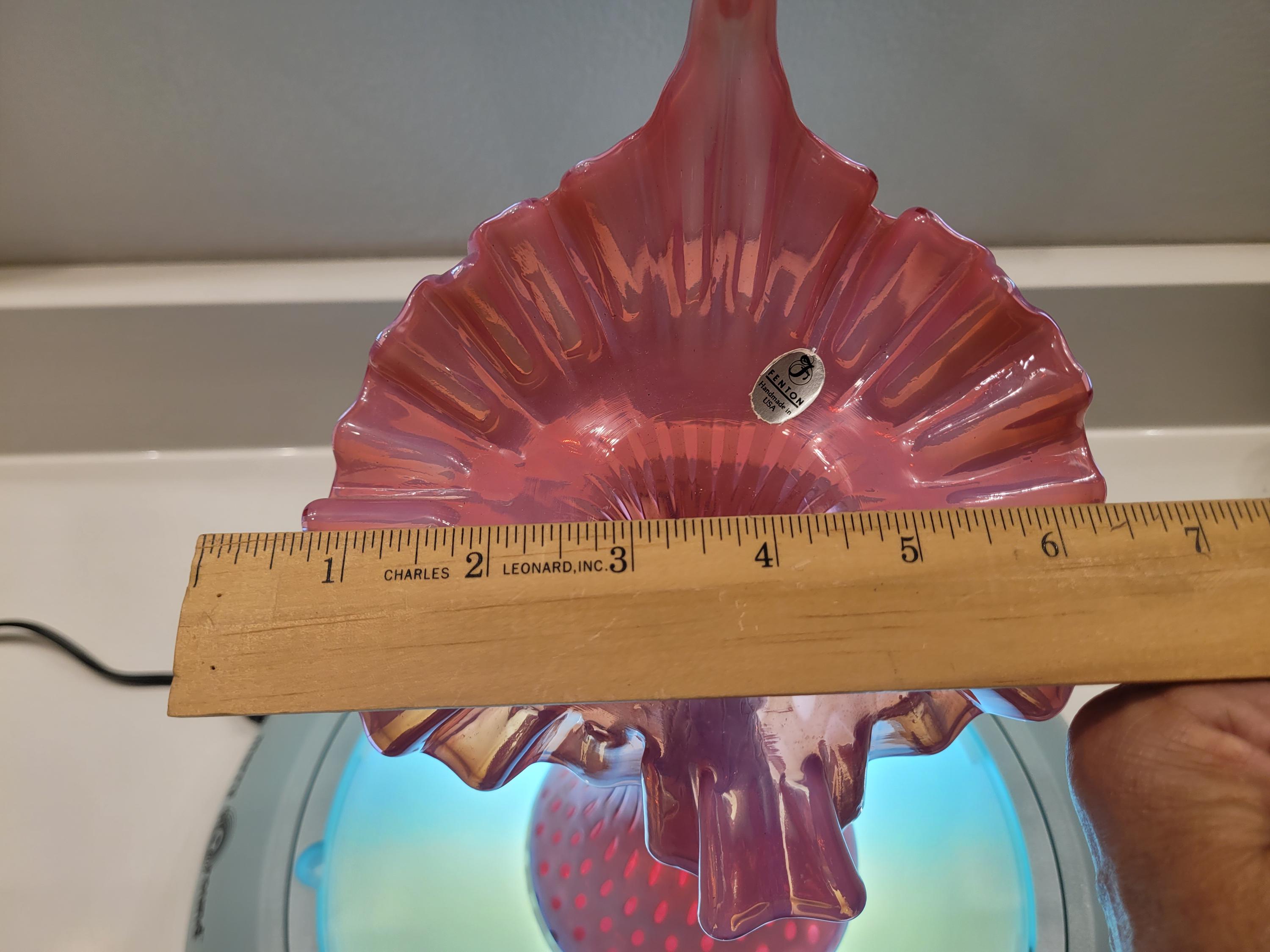 フェントン アート グラス クランベリー コイン ドット ジャック イン