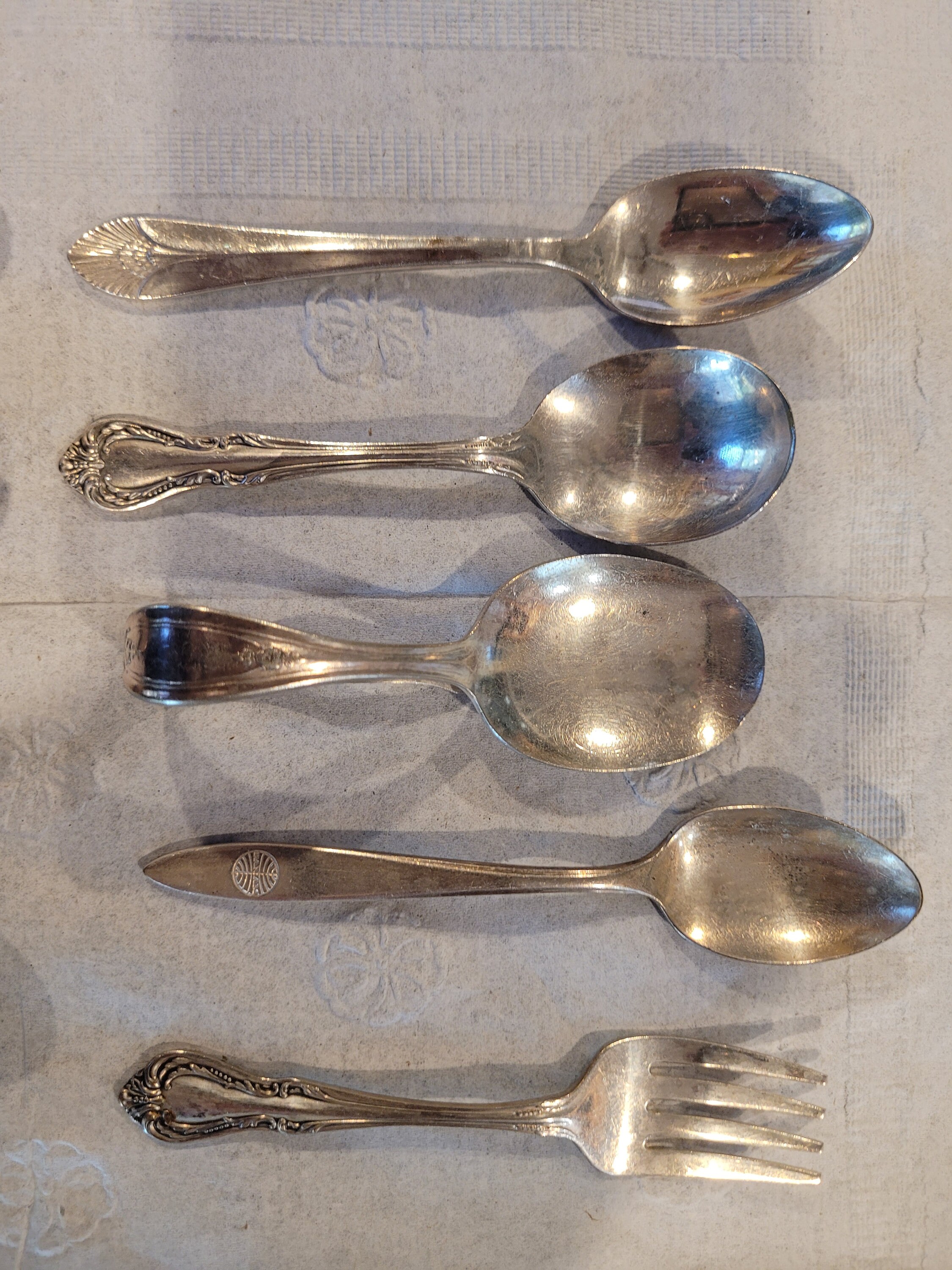 Lot of Vintage Silver Flatware of Various Types as Described Etsy
