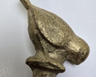 Brass Bird Spigot Handle: Garden Decor, Bird Lover Gift