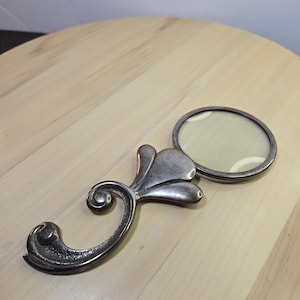 Antique silver magnifying glass
