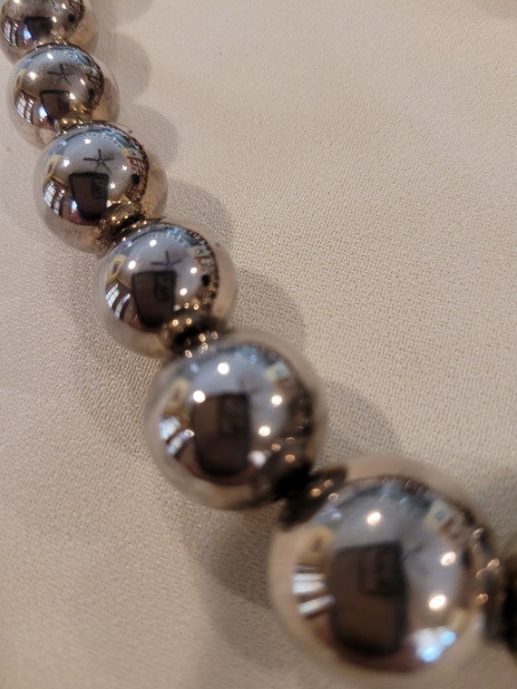 Two silver-colored beaded necklaces - image 3