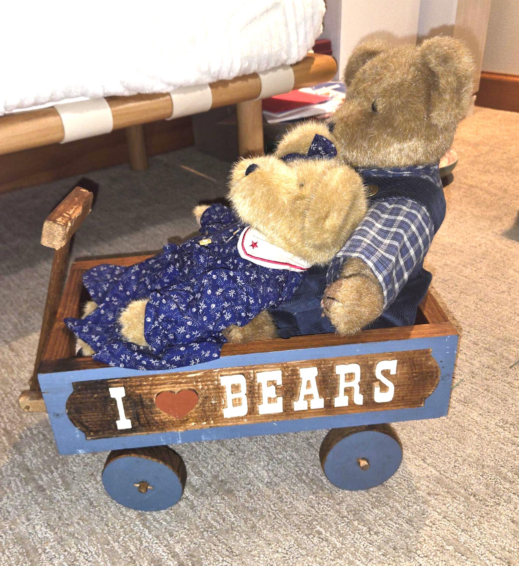 Boyd's Bear Pair, Molly B. Berriman, Wagon Decor - Etsy