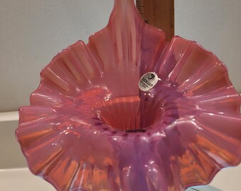 フェントン アート グラス クランベリー コイン ドット ジャック イン