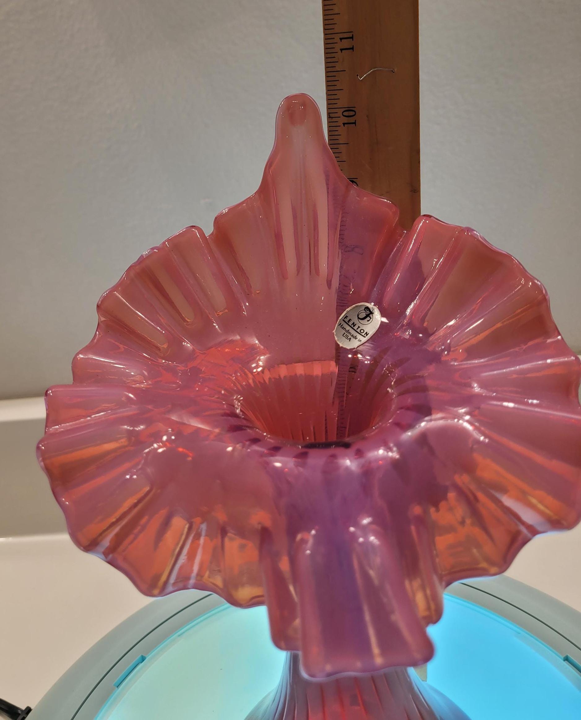 フェントン アート グラス クランベリー コイン ドット ジャック イン