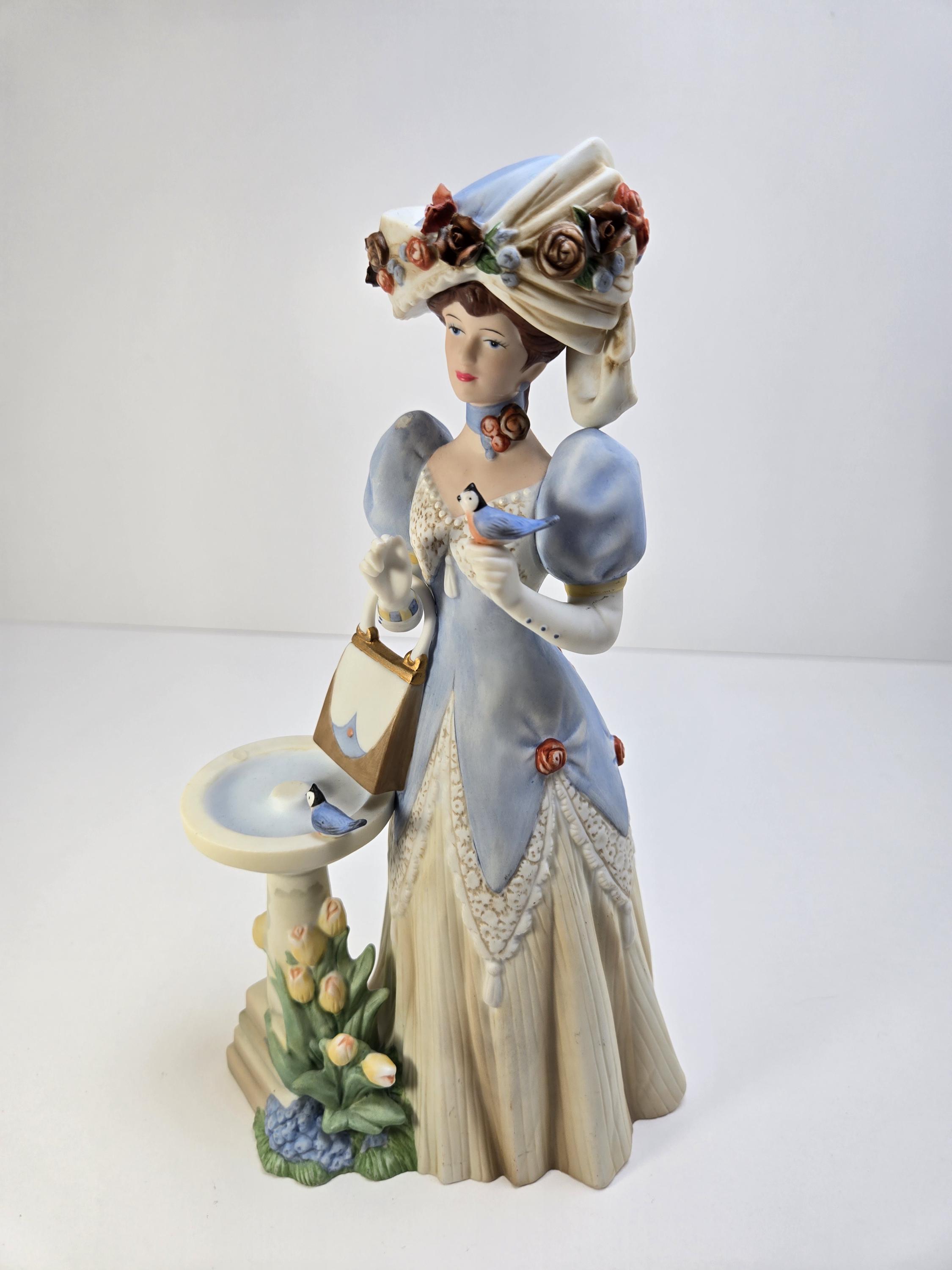Vintage Avon 1998 Mrs. Albee Award, Victorian Lady Figurine, Hand