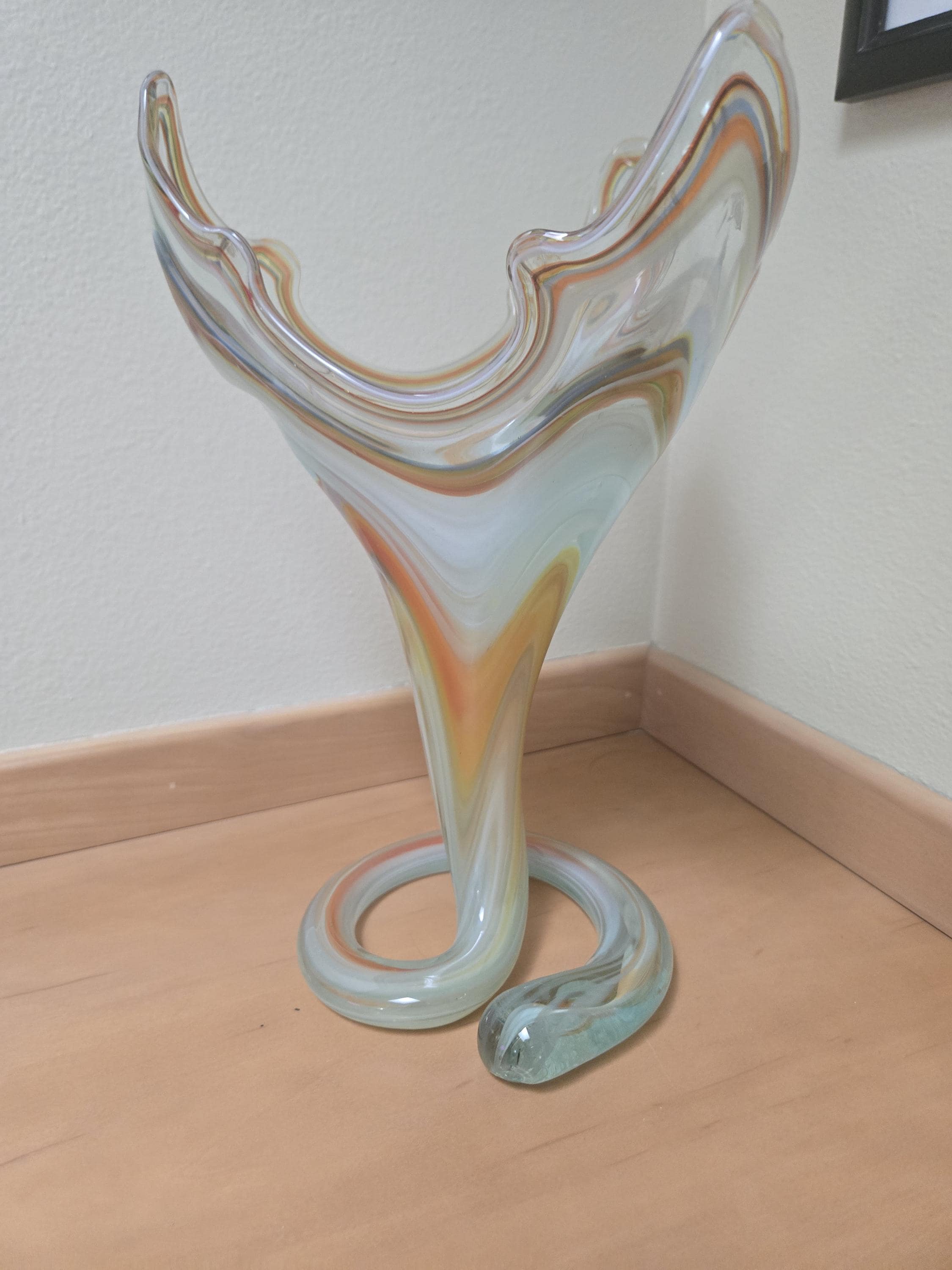 Swirl art glass vase - Etsy 日本