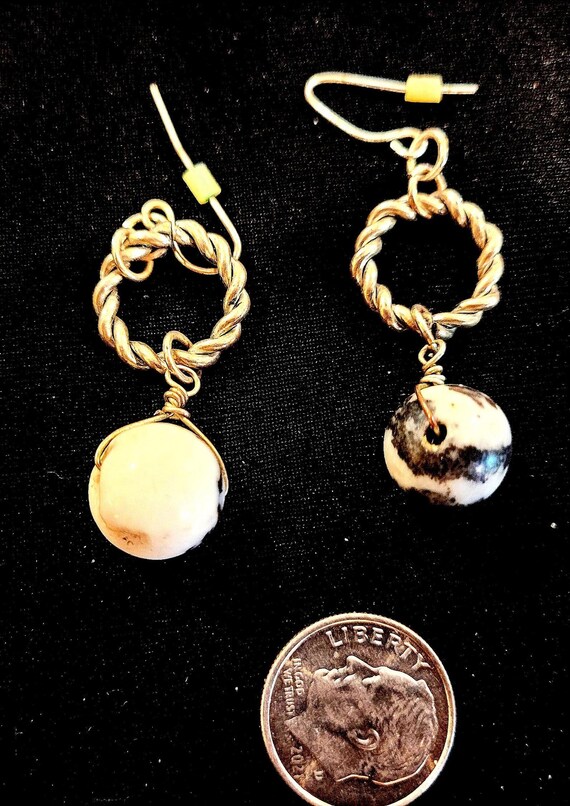 Dangle and Drop ball earrings - image 2