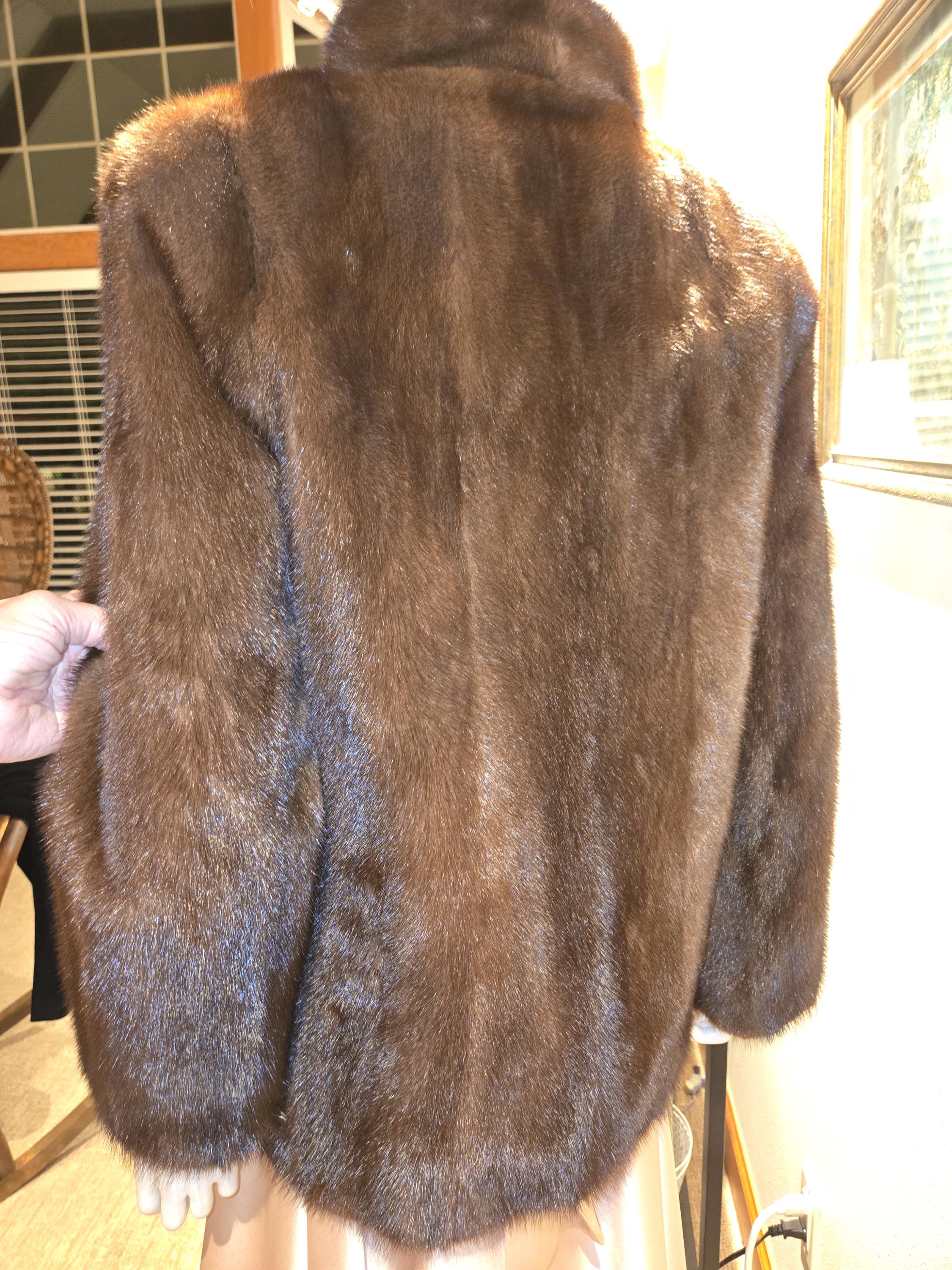 ヴィンテージ ダークブラウン ランチミンクファー ストローラーコート