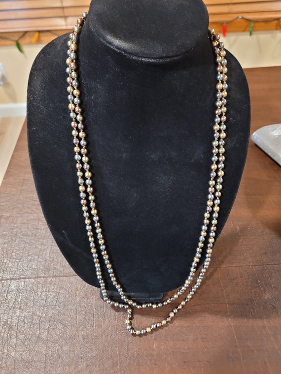 Opera-length strand of hand-knotted Peacock pearls