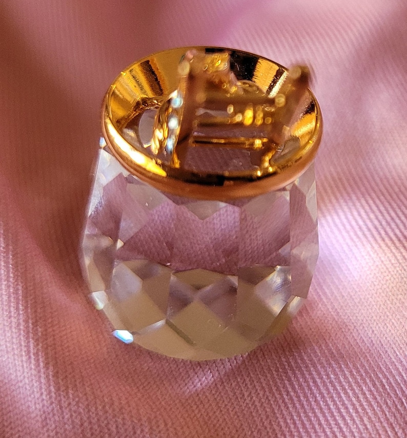 Vintage Swarovski Crystal Figurine of Tiny Gold Frog Climbing Etsy