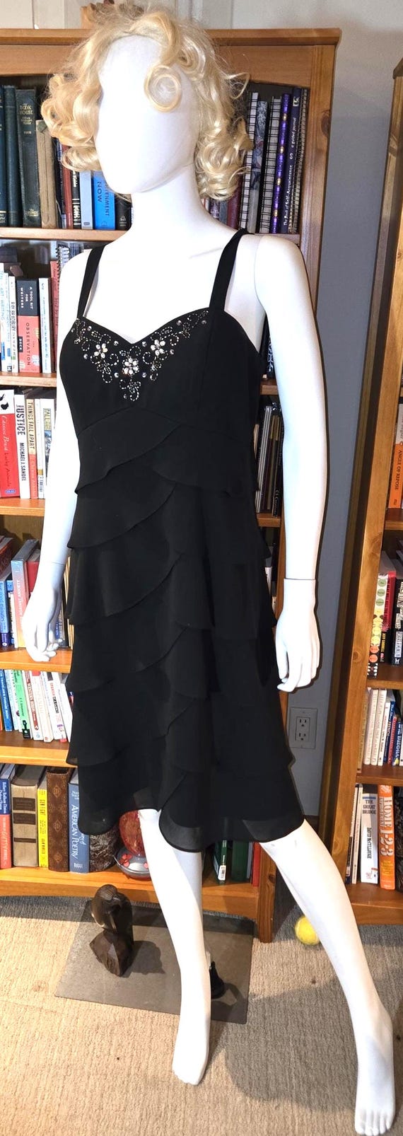 s l fashions black dress S.L. Tiered, Beaded, Sweetheart Neckline, Wide Straps Party Dress, Size 14 Wedding dress Color:Nude/Multi short-sleeves Backless Maxi Dress Sewing Hand wash.