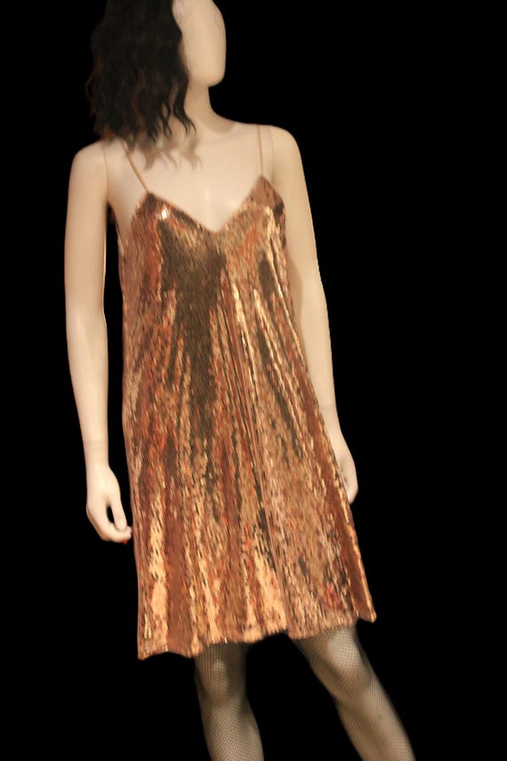 gold dress with black stockings Sequined Mini short dress with stockings