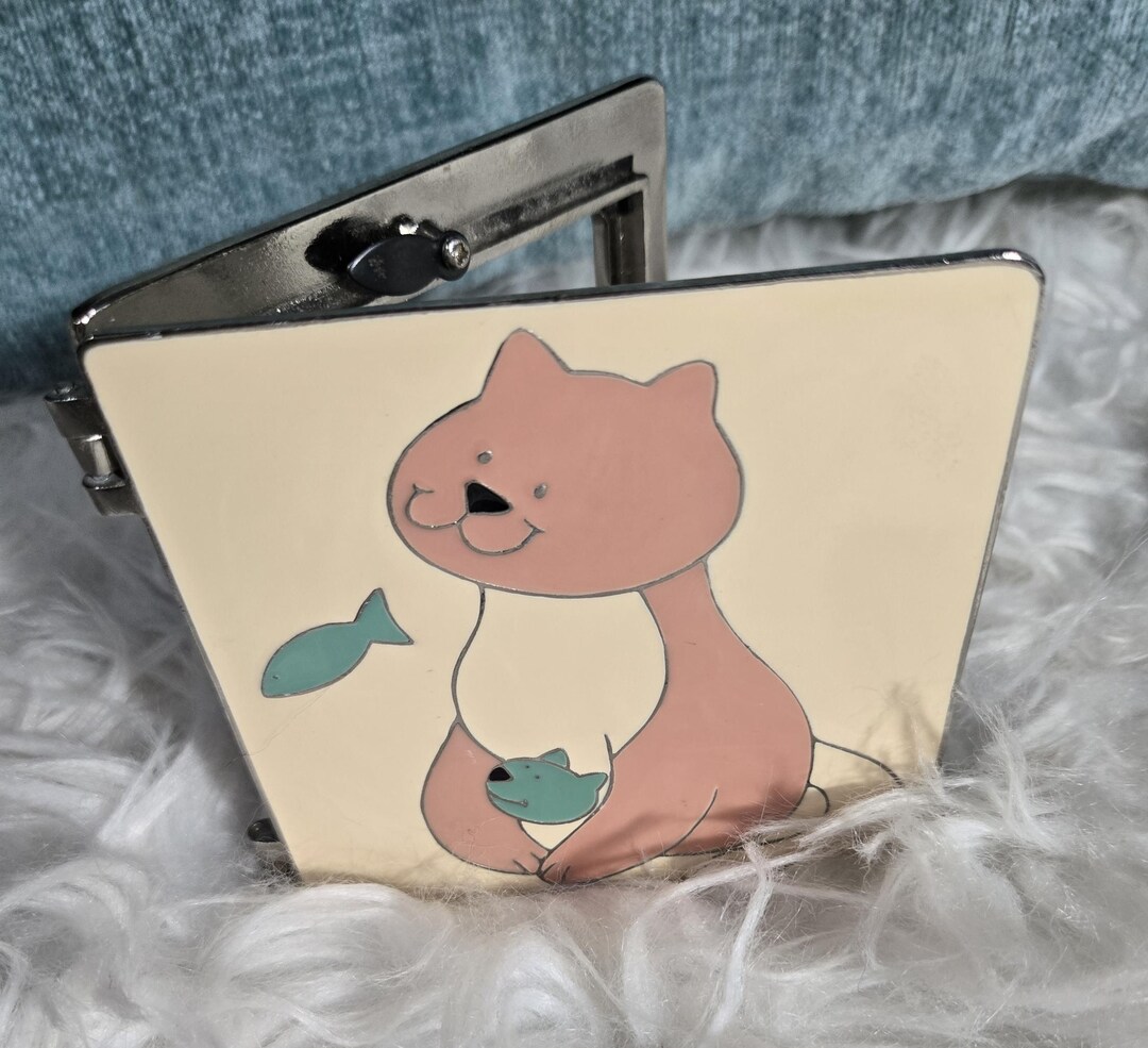 Adorable Cat Photo Frame, Enamel on Metal - Etsy