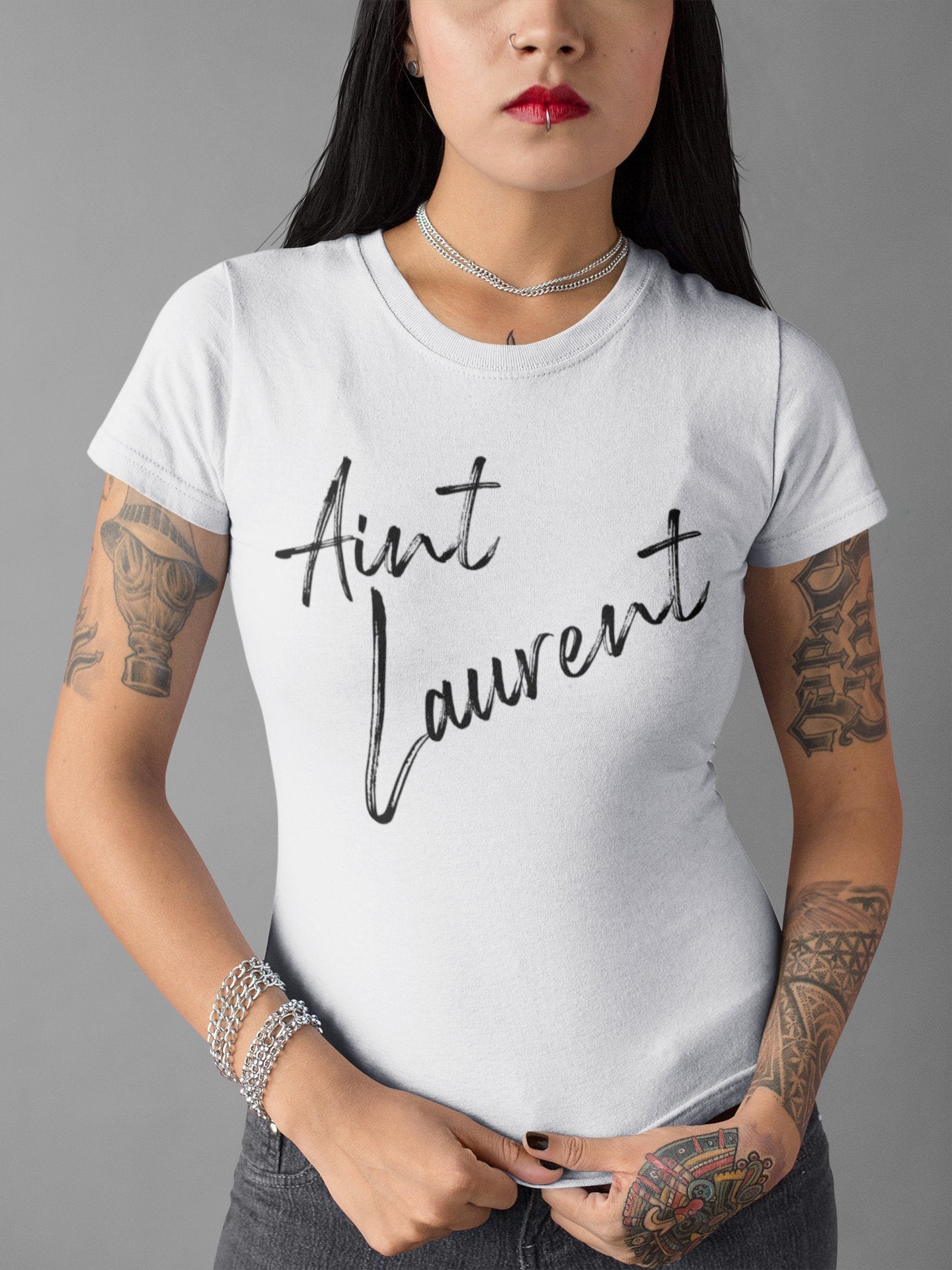 Aint Laurent T Shirt in weiB Etsy