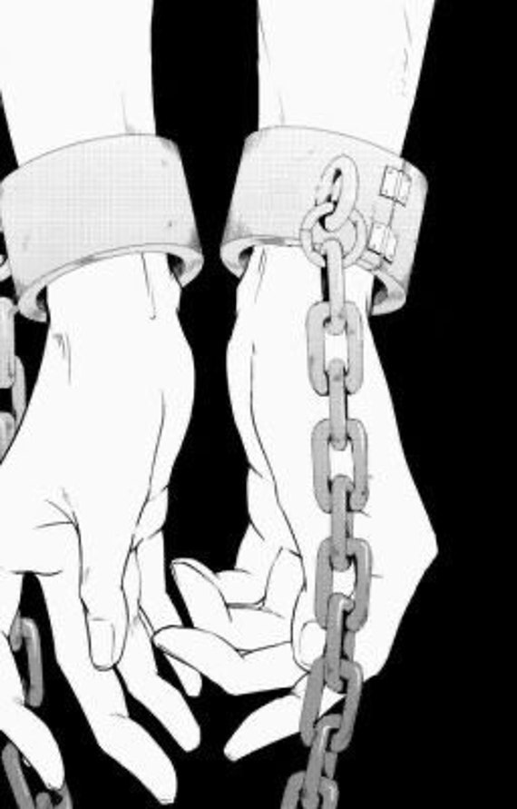 Anime Handcuffed Hands Art Etsy