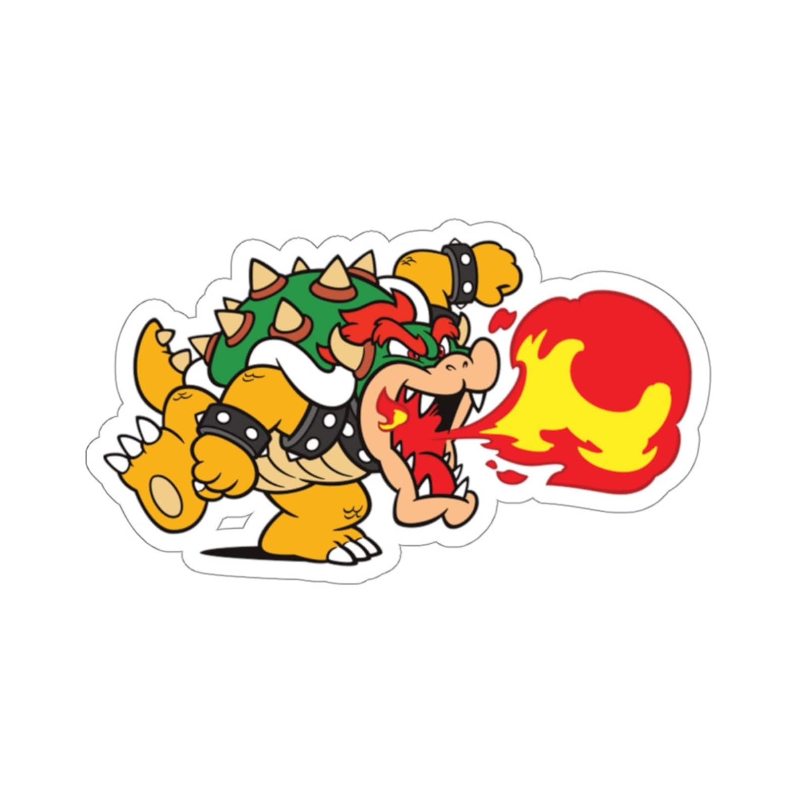 Bowser Angry Fire Breathing Super Mario 2D Artwork iPhone Etsy