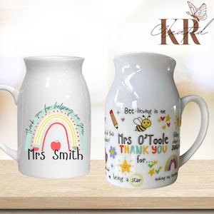 Jarrón de jarra de leche para profesores/jarrón/jarra de leche/jarrón personalizado