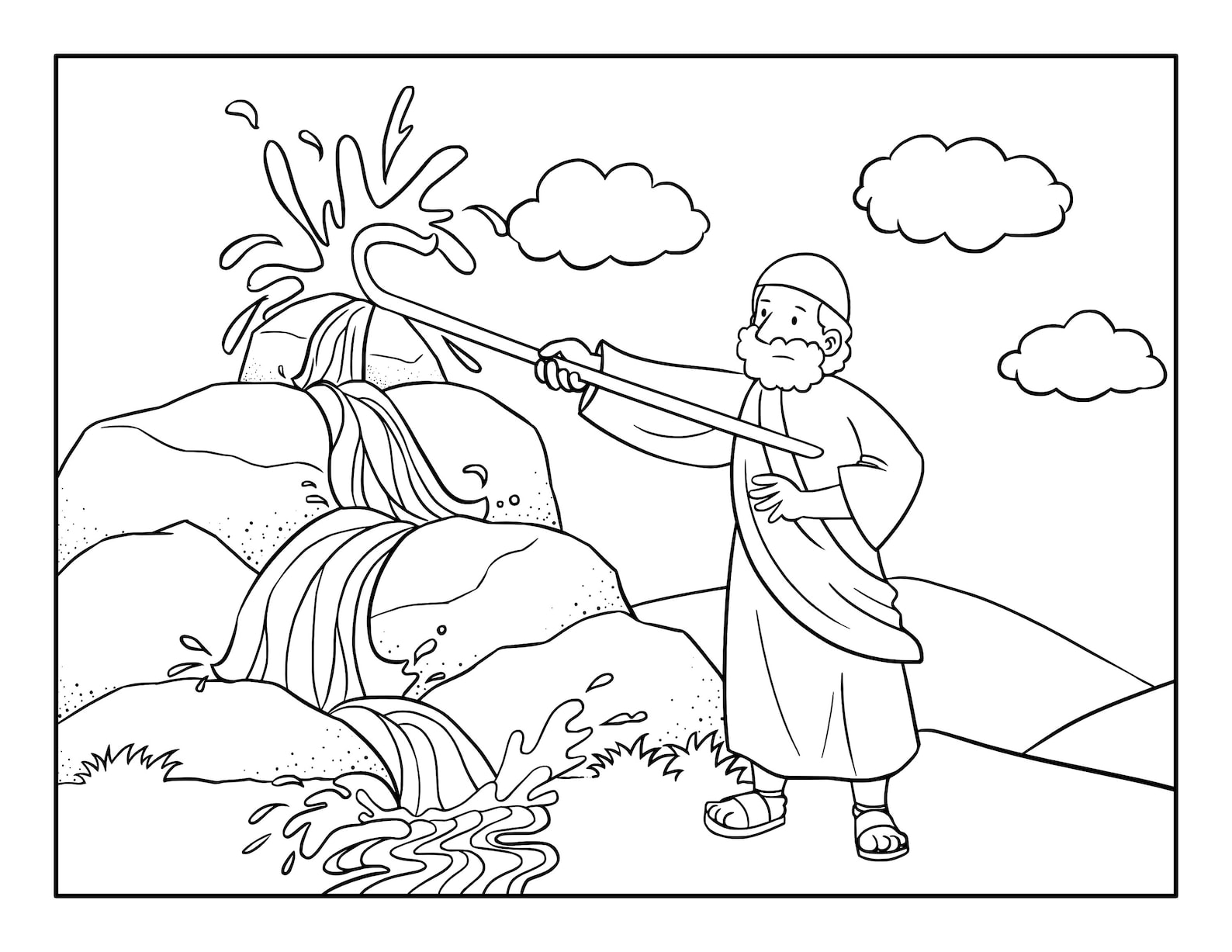 Pages de coloriage de la Bible pour enfants | Etsy