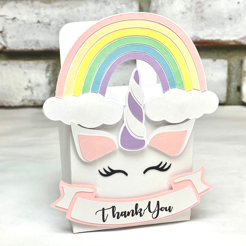 Rainbow Unicorn Party Favor Bags Set of 8