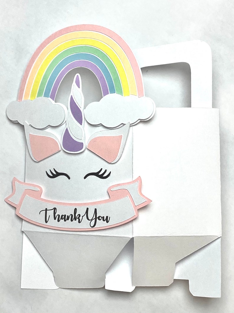 Rainbow Unicorn Party Favor Bags Set of 8