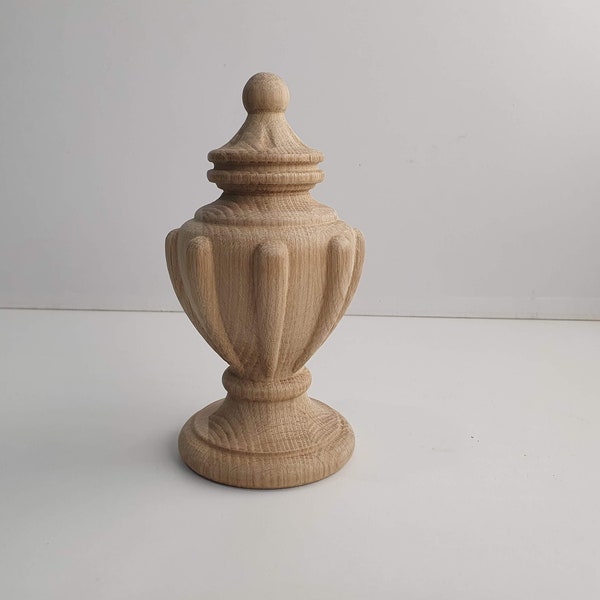 Architectural Newel Topper, 1pc, style classique, style baroque, dessus en bois, haut du pilier